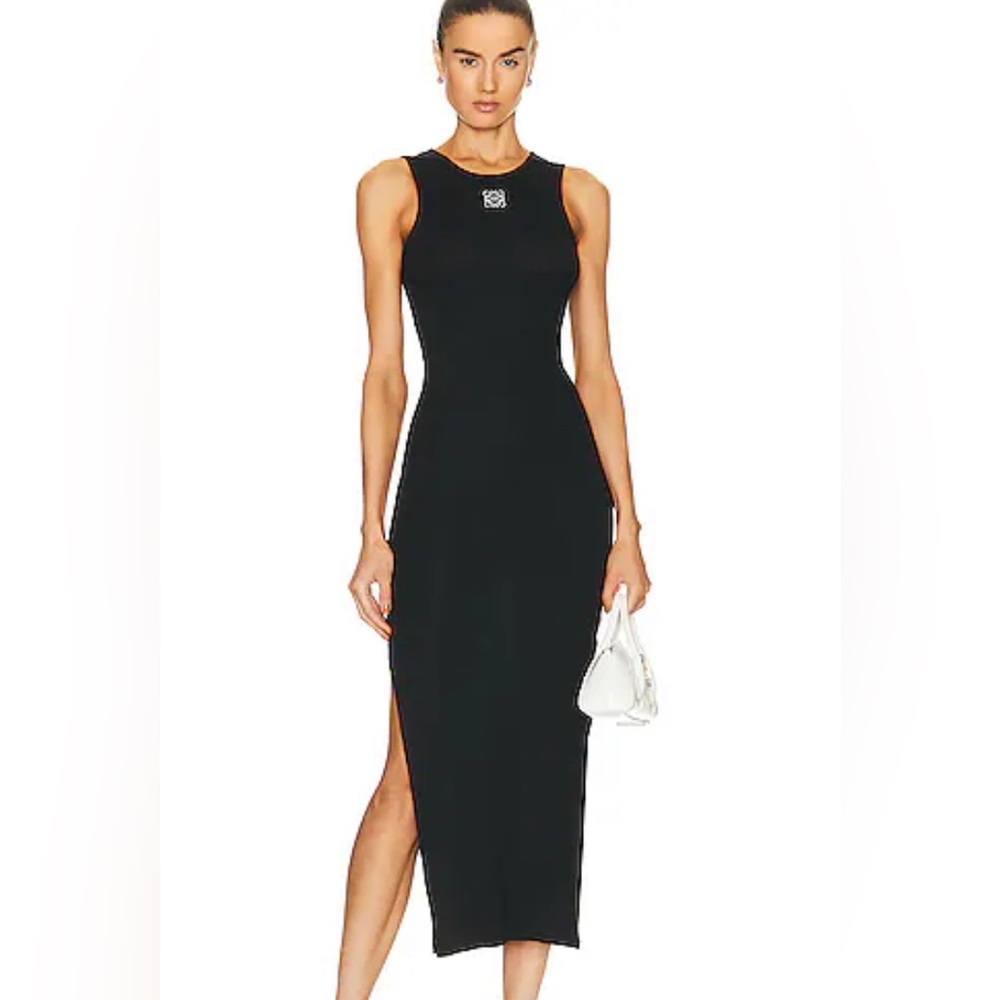 Loewe black anagram tank dress